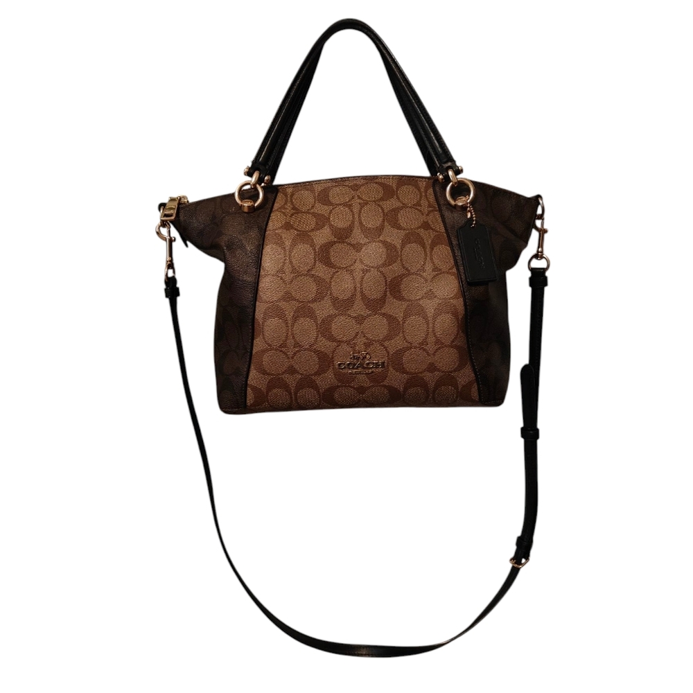 COACH Kacey Satchel Bag In Blocked Signature Canvas With Hangtag